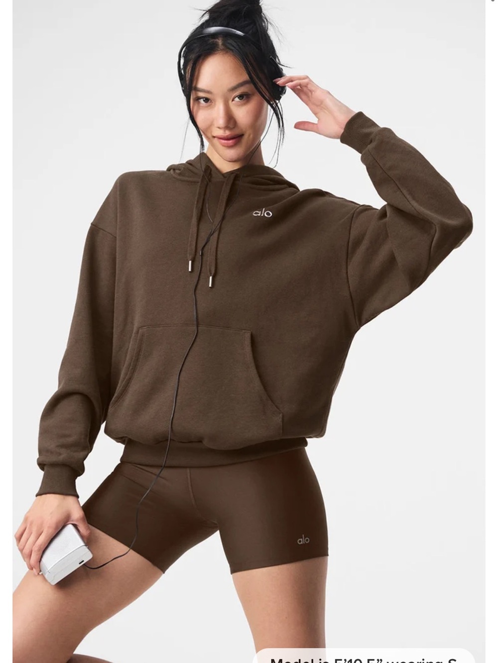 ALO Yoga Brown Relaxed Accolade Hoodie